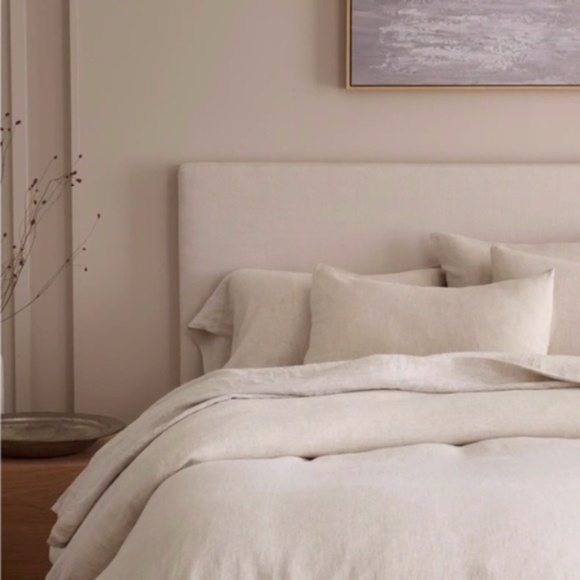 NWOT Quince European Linen King/King Cal Duvet Cover in Natural Chambray - Picture 3 of 6